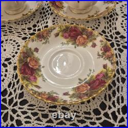 Royal Albert Old Country Roses 6 Cups with Saucers, Sugar Bowl & Dairy Bowl