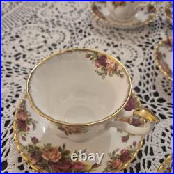 Royal Albert Old Country Roses 6 Cups with Saucers, Sugar Bowl & Dairy Bowl