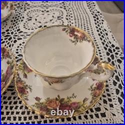 Royal Albert Old Country Roses 6 Cups with Saucers, Sugar Bowl & Dairy Bowl