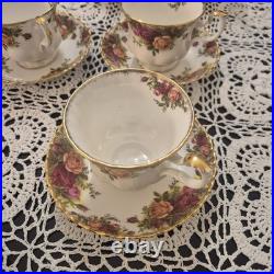 Royal Albert Old Country Roses 6 Cups with Saucers, Sugar Bowl & Dairy Bowl