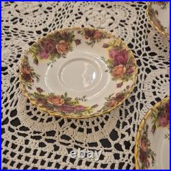 Royal Albert Old Country Roses 6 Cups with Saucers, Sugar Bowl & Dairy Bowl