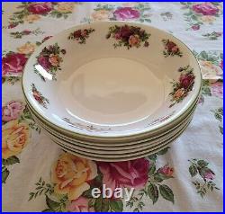 Royal Albert Old Country Roses 6 Pasta Dishes Used