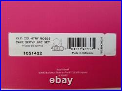 Royal Albert Old Country Roses 6-Piece Cake Server Set, Brand New 1051422