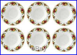 Royal Albert Old Country Roses 6 Piece Rim Soup Bowl Set New