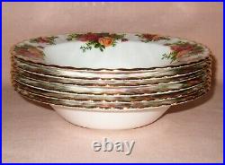 Royal Albert Old Country Roses 6 Rimmed Soup / Pasta Dishes, English 1st Quality