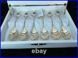 Royal Albert Old Country Roses 6 Tea Spoons/Jam Spoon/Butter Knife (Boxed)