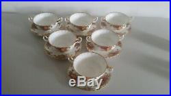 Royal Albert Old Country Roses 6 soup coupes saucers shipping to U. S. A. Daily