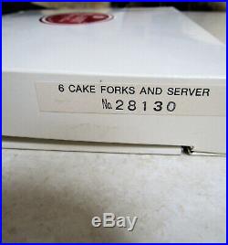 Royal Albert Old Country Roses 6 x Gold Gilt Cake Forks+ Cake Server AS NEW