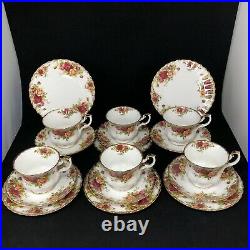 Royal Albert Old Country Roses 6x Tea Cup Saucer & Plate Trios England 1st