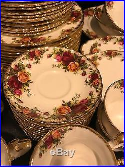Royal Albert Old Country Roses 73Pc Set, Service for 12 Plus Many Serving Pieces
