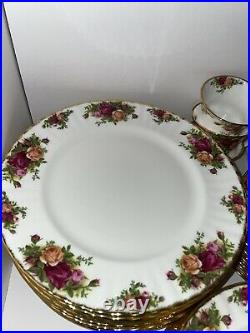 Royal Albert Old Country Roses 82 PcsService For 15Vintage English Bone China