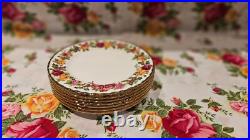 Royal Albert Old Country Roses 8 Christmas Wreath Salad Plates Htf