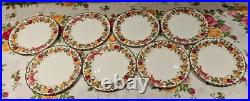 Royal Albert Old Country Roses 8 Christmas Wreath Salad Plates Htf