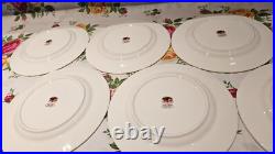 Royal Albert Old Country Roses 8 Christmas Wreath Salad Plates Htf