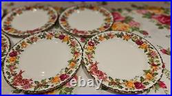 Royal Albert Old Country Roses 8 Christmas Wreath Salad Plates Htf