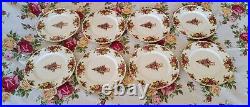 Royal Albert Old Country Roses 8 Holiday Accent Salad Plates Nwt
