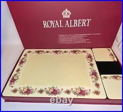 Royal Albert Old Country Roses 8 Pc Serving Placemat Coasters Set Boxed NIB
