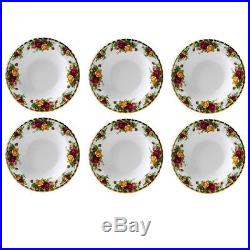 Royal Albert Old Country Roses 8 Rim Soup Bowl Set Of Six New #iolcor00113 F/s