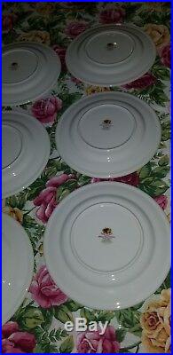 Royal Albert Old Country Roses 8 Salad Accents Plates Christmas