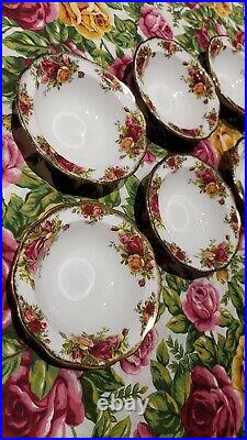 Royal Albert Old Country Roses 8 Soup Bowls Montrose Shape