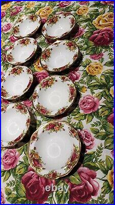 Royal Albert Old Country Roses 8 Soup Bowls Montrose Shape