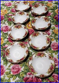 Royal Albert Old Country Roses 8 Soup Bowls Montrose Shape 6 1/4 INCHES