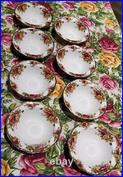 Royal Albert Old Country Roses 8 Soup Bowls Montrose Shape 6 1/4 INCHES