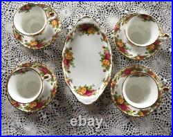 Royal Albert Old Country Roses 9 Pc Completer Tea Set-teacups-saucers-tray/plate Royal Albert Old Country Roses 9 Pc Completer Tea Set-teacups-saucers-tray/plate