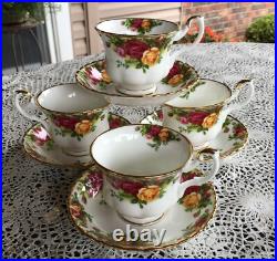 Royal Albert Old Country Roses 9 Pc Completer Tea Set-teacups-saucers-tray/plate