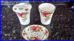 Royal Albert Old Country Roses Bathroom Set EXTREMELY RARE