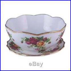 Royal Albert Old Country Roses Berry Bowl Strainer And Under Plate