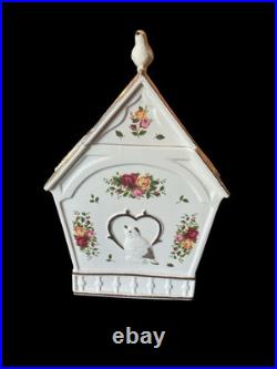 Royal Albert Old Country Roses Birdhouse Bird Cookie Jar