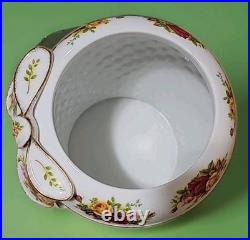 Royal Albert Old Country Roses Biscuit Cookie Jar Signed Numbered Barrel Basket