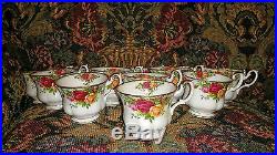 Royal Albert Old Country Roses Bone China, 1962 72 Pieces, Never Used Royal Albert Old Country Roses Bone China, 1962 72 Pieces, Never Used