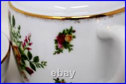Royal Albert Old Country Roses Bone China 1962 English Teapot 2 Tea Cups RARE