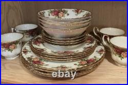 Royal Albert Old Country Roses Bone China 20pc. Set Service for 4