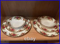 Royal Albert Old Country Roses Bone China 20pc. Set Service for 4