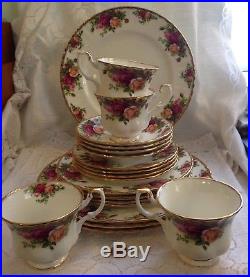 Royal Albert Old Country Roses Bone China (4)Four 5-Piece Place Settings (20PC)