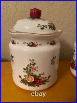 Royal Albert Old Country Roses Bone China Canister Set of 3 NEW with Original Box