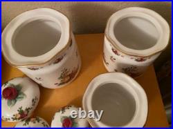 Royal Albert Old Country Roses Bone China Canister Set of 3 NEW with Original Box
