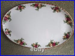 Royal Albert Old Country Roses Bone China Childs Tea Set 7 pc. Set Gold Trim