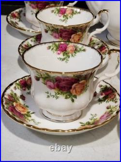 Royal Albert Old Country Roses Bone China Coffee 8- Tea Set Cup Saucer