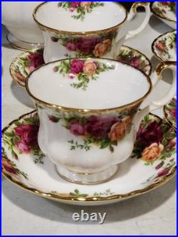 Royal Albert Old Country Roses Bone China Coffee 8- Tea Set Cup Saucer