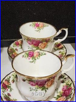Royal Albert Old Country Roses Bone China Coffee 8- Tea Set Cup Saucer