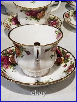 Royal Albert Old Country Roses Bone China Coffee 8- Tea Set Cup Saucer