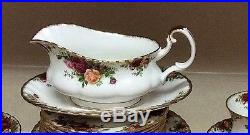 Royal Albert Old Country Roses Bone China Complete Dinner Set of 8 Places 60 PCS