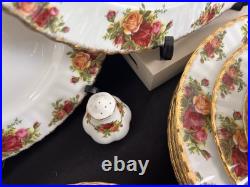 Royal Albert Old Country Roses Bone China Dinner For 8 with serving's
