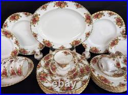 Royal Albert Old Country Roses Bone China Dinner For 8 with serving's