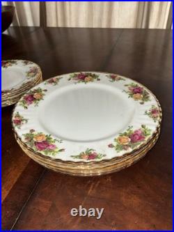 Royal Albert Old Country Roses Bone China Dinner Set Cup/Saucer/Plates 1962 26pc