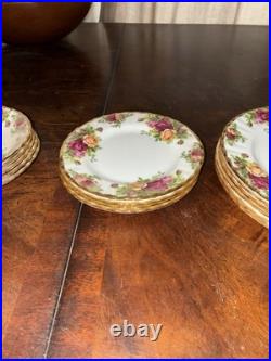 Royal Albert Old Country Roses Bone China Dinner Set Cup/Saucer/Plates 1962 26pc